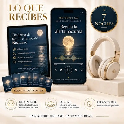 Protocolo 3AM - 7 audios + cuaderno y tarjetas (digitales e imprimibles)